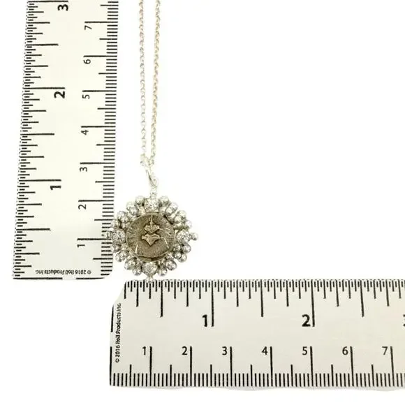 VIRGINS SAINTS & ANGELS VSA Petite Cloister Sacred Heart Charm SS Necklace - Picture 7 of 7